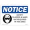 Signmission OSHA Sign, Glasses And Hard Hats Required Symbol, 10in X 7in Rigid Plastic, 10" W, 7" H, Landscape OS-NS-P-710-L-16511 - alternate 1